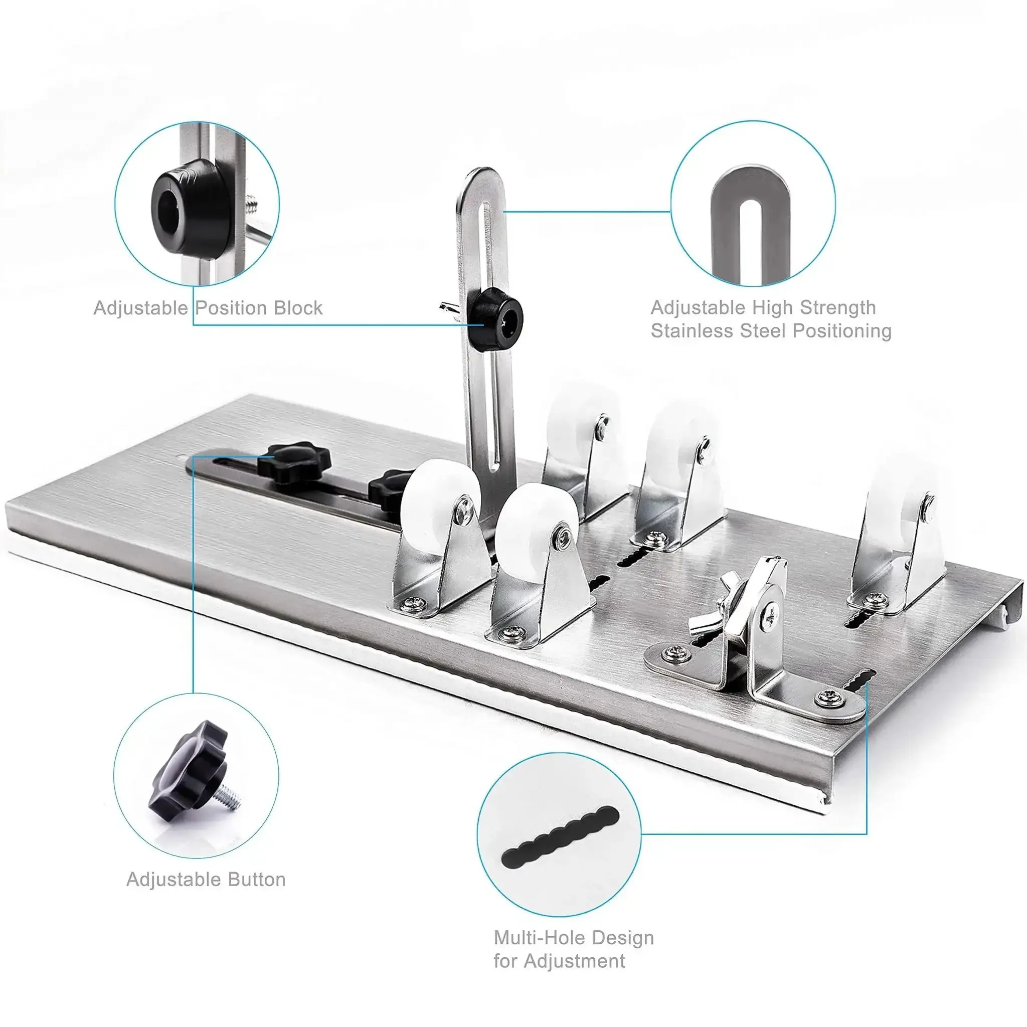 Glass Bottle Cutter Upgraded Tool Kit For Cutting Wine Beer Liquor Champagne Bottles Pro Diy Machine With 5 Support Wheels And Diamond Carbide Blades For Round Bottles Stainless Steel Bottom Plate - Image 4