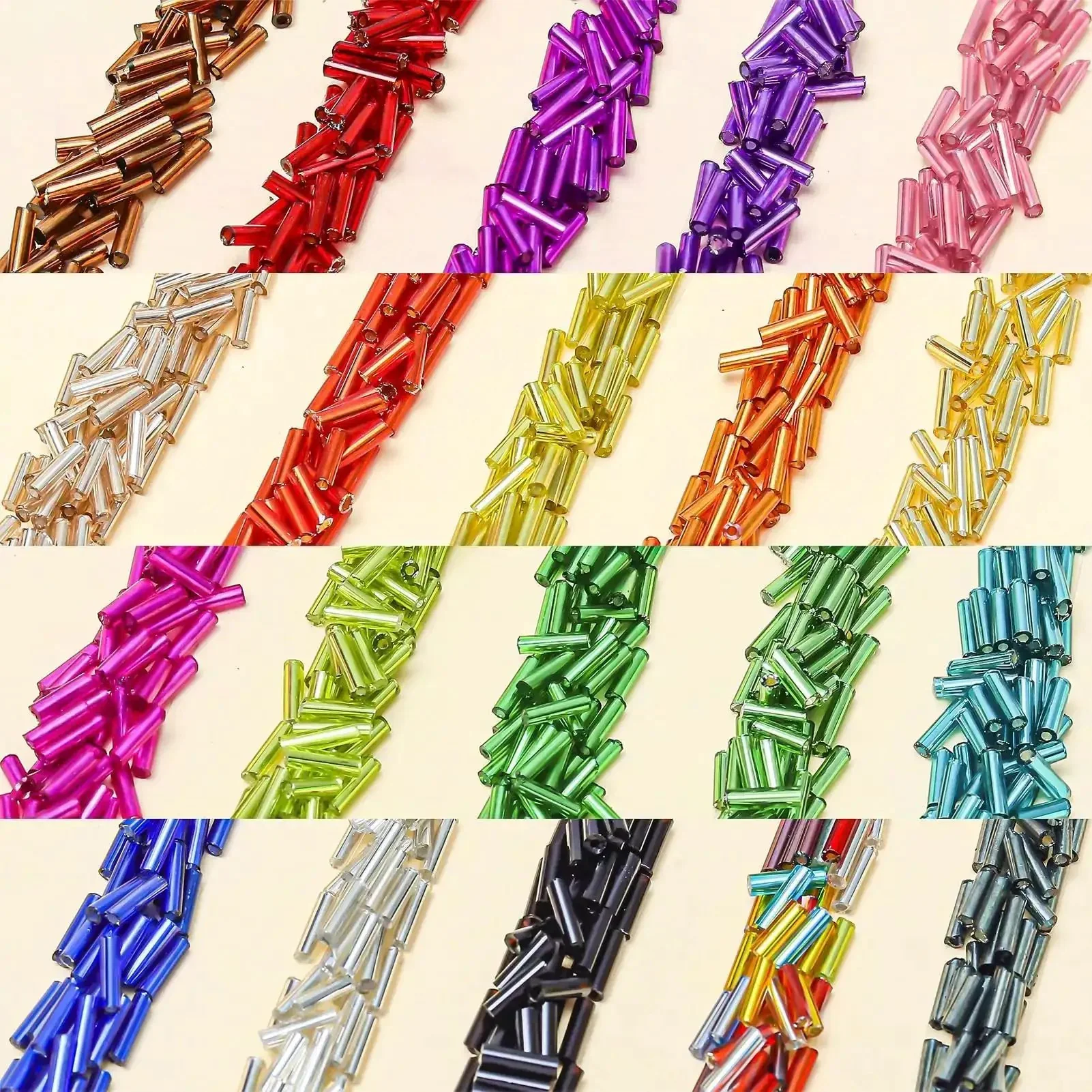 Glass Bugle Beads Bulk 4200 Pcs 2x6mm Champagne Pink Long Tube Seed Beads For Jewelry Making Sewing Crafts Bracelets Embroidery Christmas Ornaments DIY Friendly - Image 5