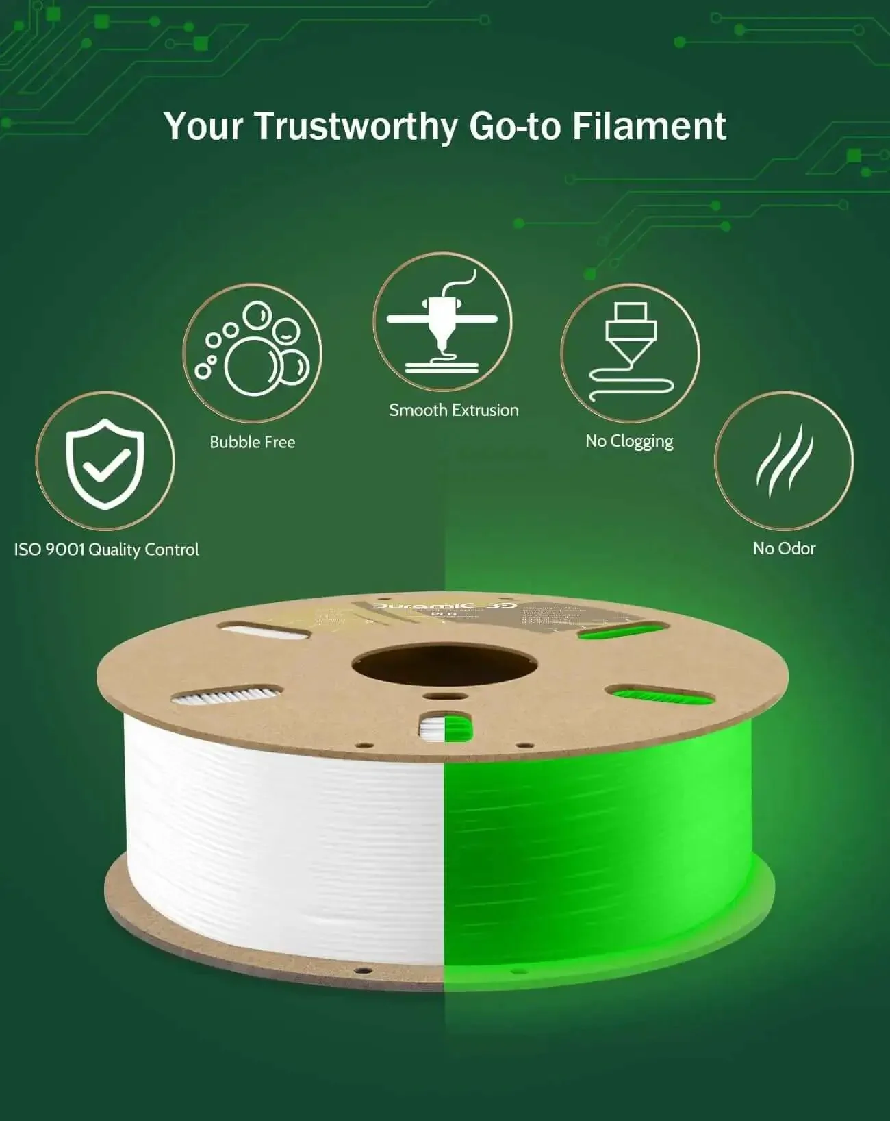 Glow In The Dark Green PLA Filament 1.75mm 1kg For 3D Printing Luminous Filament With Dimensional Accuracy Plus Minus 0.02 mm That Pops In Low Light Great For Prototyping Models Miniatures And Everyday Projects Fits Most FDM 3D Printers - Image 5
