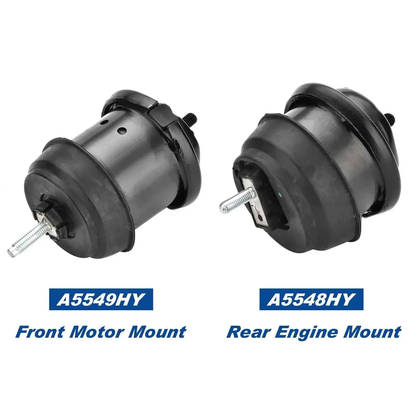 GMC Acadia Saturn Outlook Buick Enclave Chevrolet Traverse Engine And Transmission Mount Kit 4 Piece For 3.6L Auto Transmission 2009-2017 Replaces A5444 A5458HY Heavy Duty Rubber Metal Bracket Set - Image 5