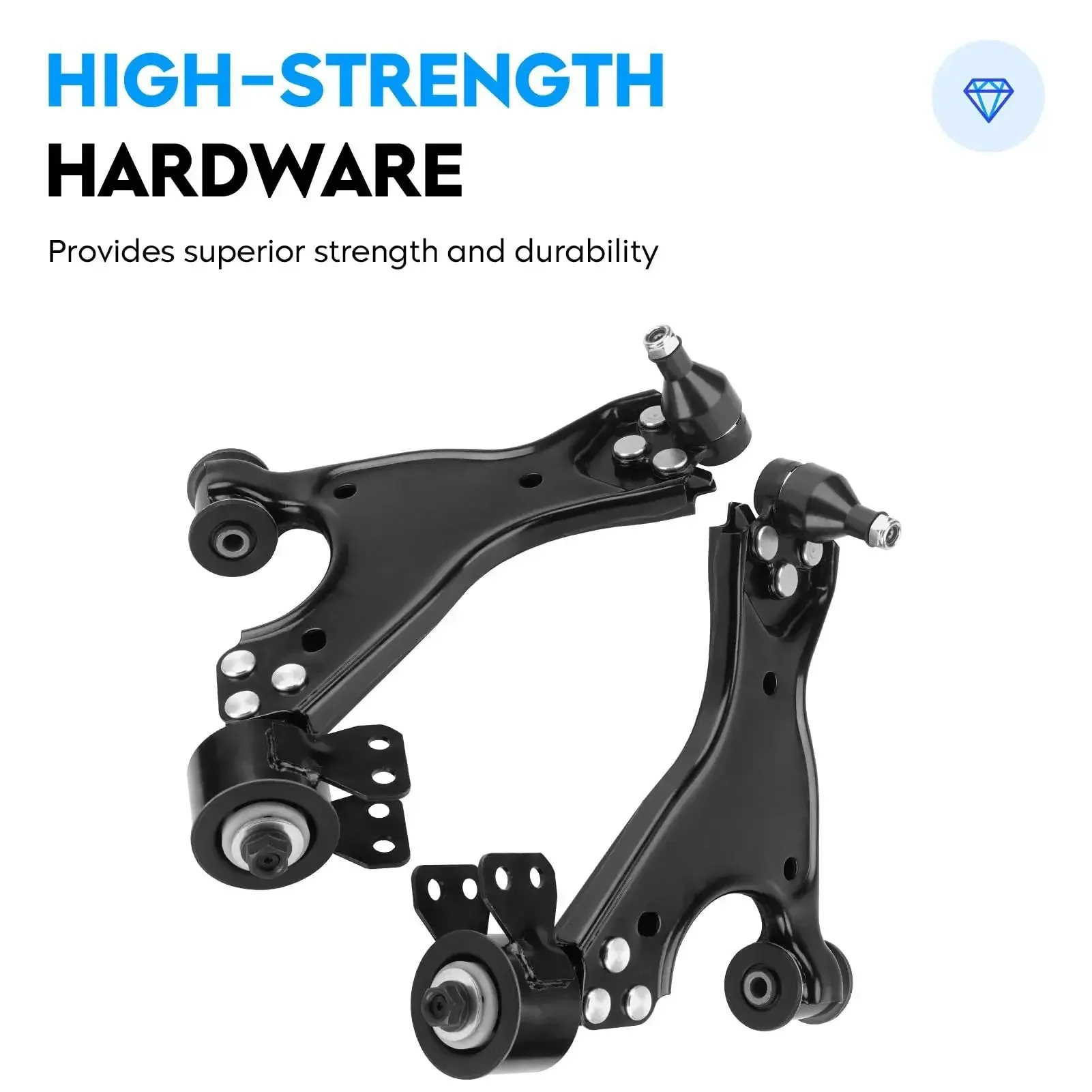 GMC Front Lower Control Arm With Ball Joint Kit 2Pc Set For Traverse 2009 2017 Acadia 2007 2016 Enclave 2008 2017 Outlook 2007 2010 Beefed Up Suspension Arm Components For A Smooth Quiet Ride - Image 4