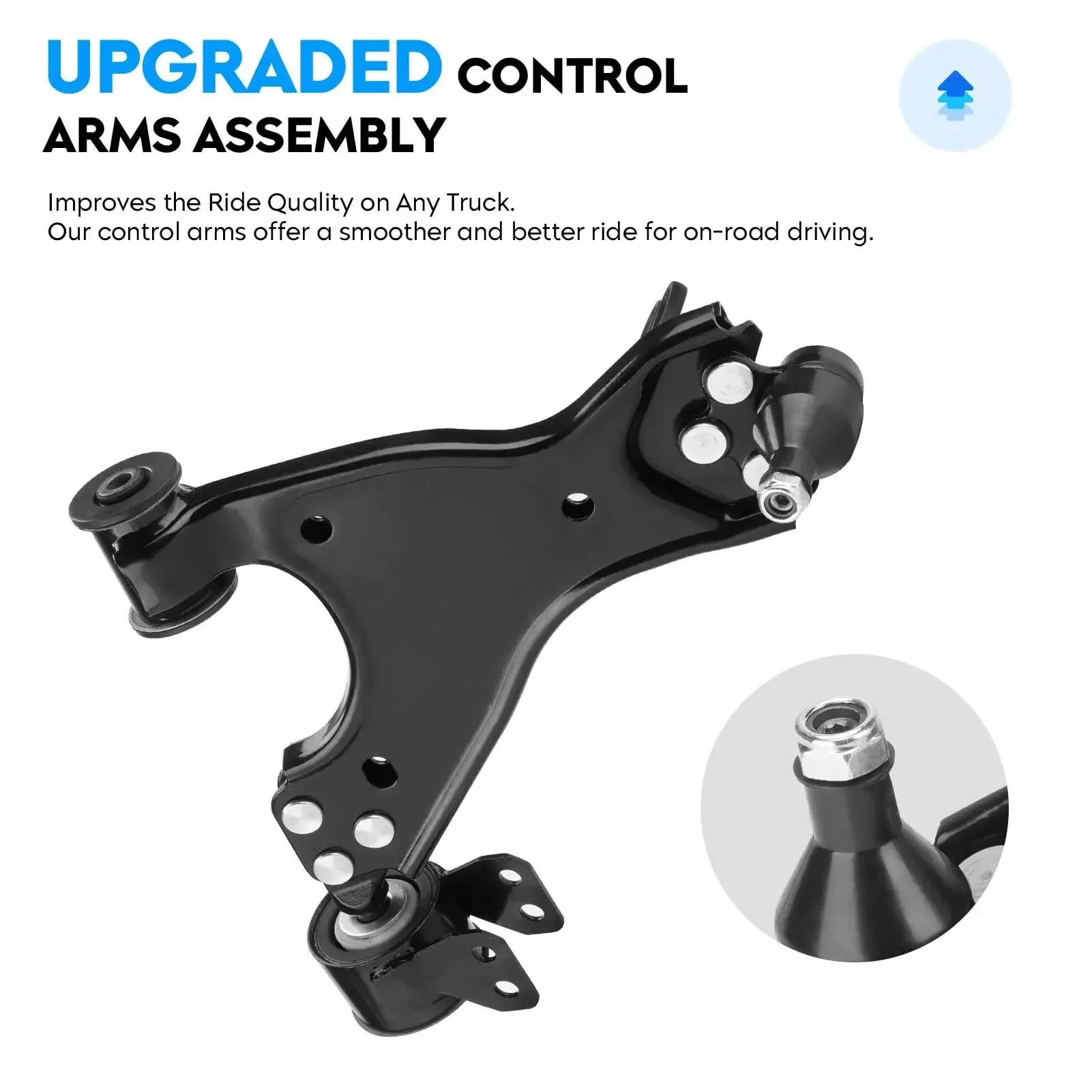 GMC Front Lower Control Arm With Ball Joint Kit 2Pc Set For Traverse 2009 2017 Acadia 2007 2016 Enclave 2008 2017 Outlook 2007 2010 Beefed Up Suspension Arm Components For A Smooth Quiet Ride - Image 7