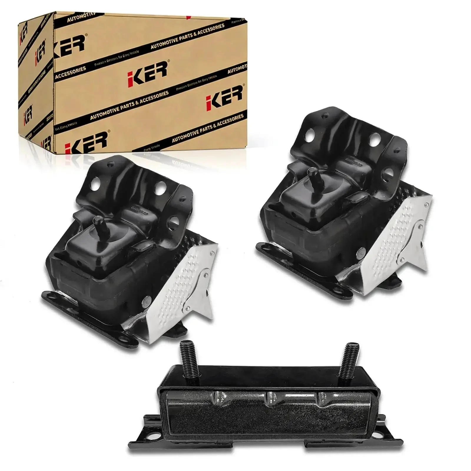 GMC Three Piece Engine Motor Mount Heat Shield Kit For Front And Auto Transmission Mounts Compatible With Sierra 1500 Yukon Tahoe Silverado Suburban Avalanche And Escalade 2007 Through 2014 Replaces A5365 A2638