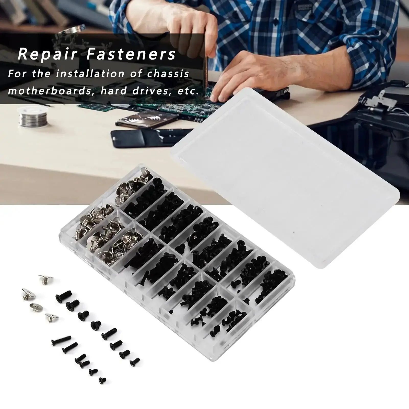 Go-To Computer Screws Kit 360Pcs Alloy Steel Micro Cross Fasteners Set For Laptops And Desktops M2 M2.5 M3 Replacement Screws Easy To Tighten And Loosen Great For Repairs And Upgrades - Image 3