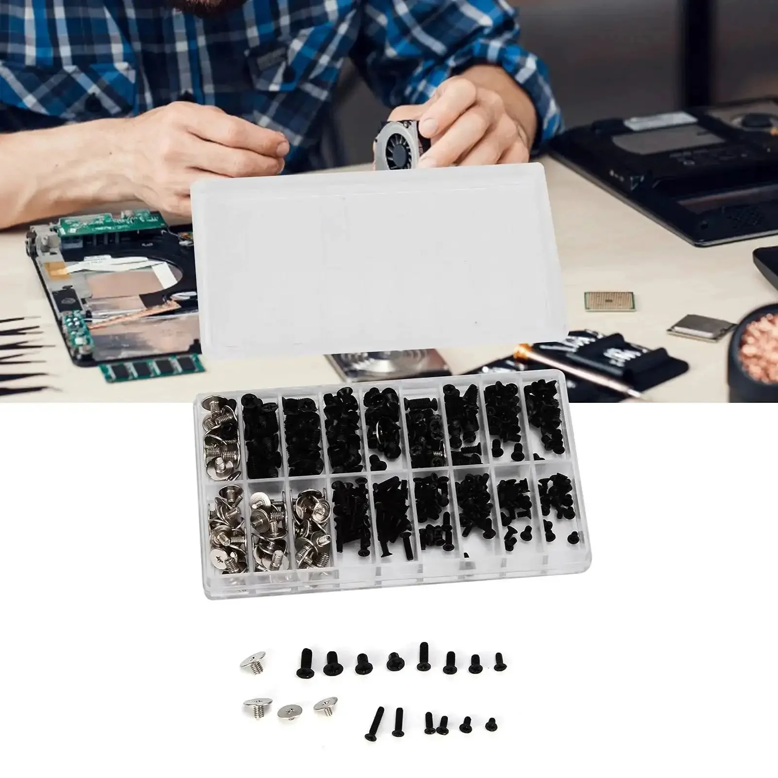 Go-To Computer Screws Kit 360Pcs Alloy Steel Micro Cross Fasteners Set For Laptops And Desktops M2 M2.5 M3 Replacement Screws Easy To Tighten And Loosen Great For Repairs And Upgrades - Image 6
