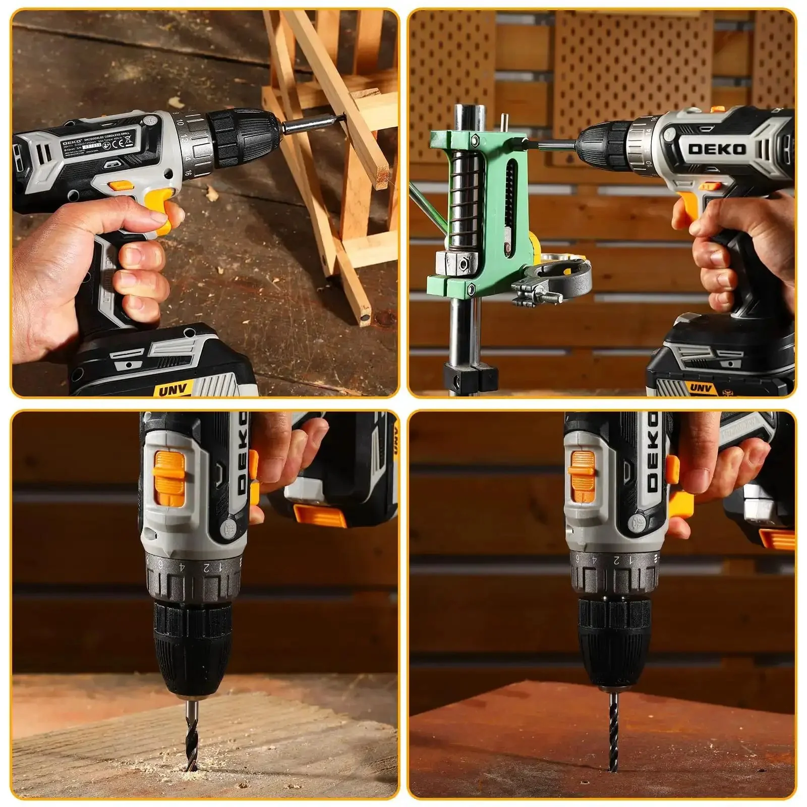 Go To Cordless Power Drill Kit for DIY Projects 20V with Battery and Charger Dual Speed 0 to 350 and 0 to 1350 RPM 18 Plus 1 Torque Settings Lightweight Electric Drill Set for Home Repairs Renovations and Quick Fixes - Image 2