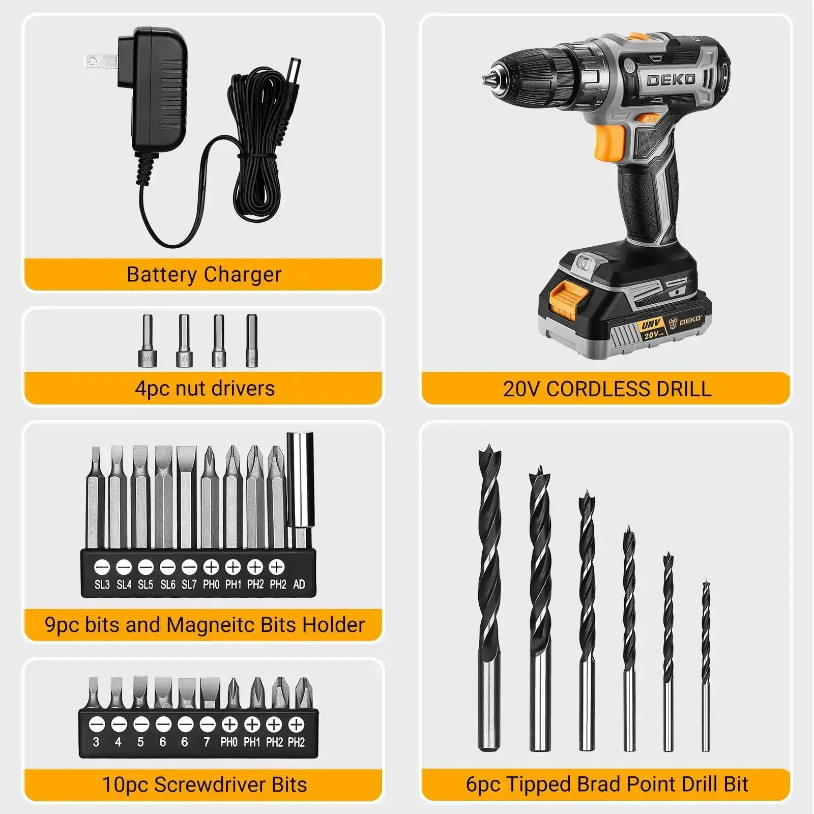 Go To Cordless Power Drill Kit for DIY Projects 20V with Battery and Charger Dual Speed 0 to 350 and 0 to 1350 RPM 18 Plus 1 Torque Settings Lightweight Electric Drill Set for Home Repairs Renovations and Quick Fixes - Image 3
