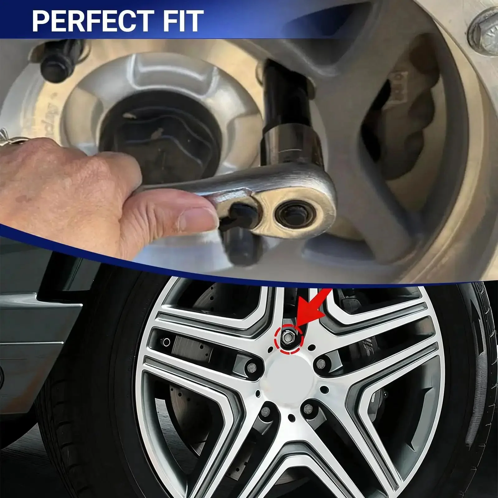 Go To Heavy Duty Large 6 Spline Lug Nut Socket For Wheel Lock Removal And Key Replacement Fits 21 Millimeter And 22 Millimeter Hex Socket Wrenches Automotive Tool - Image 3