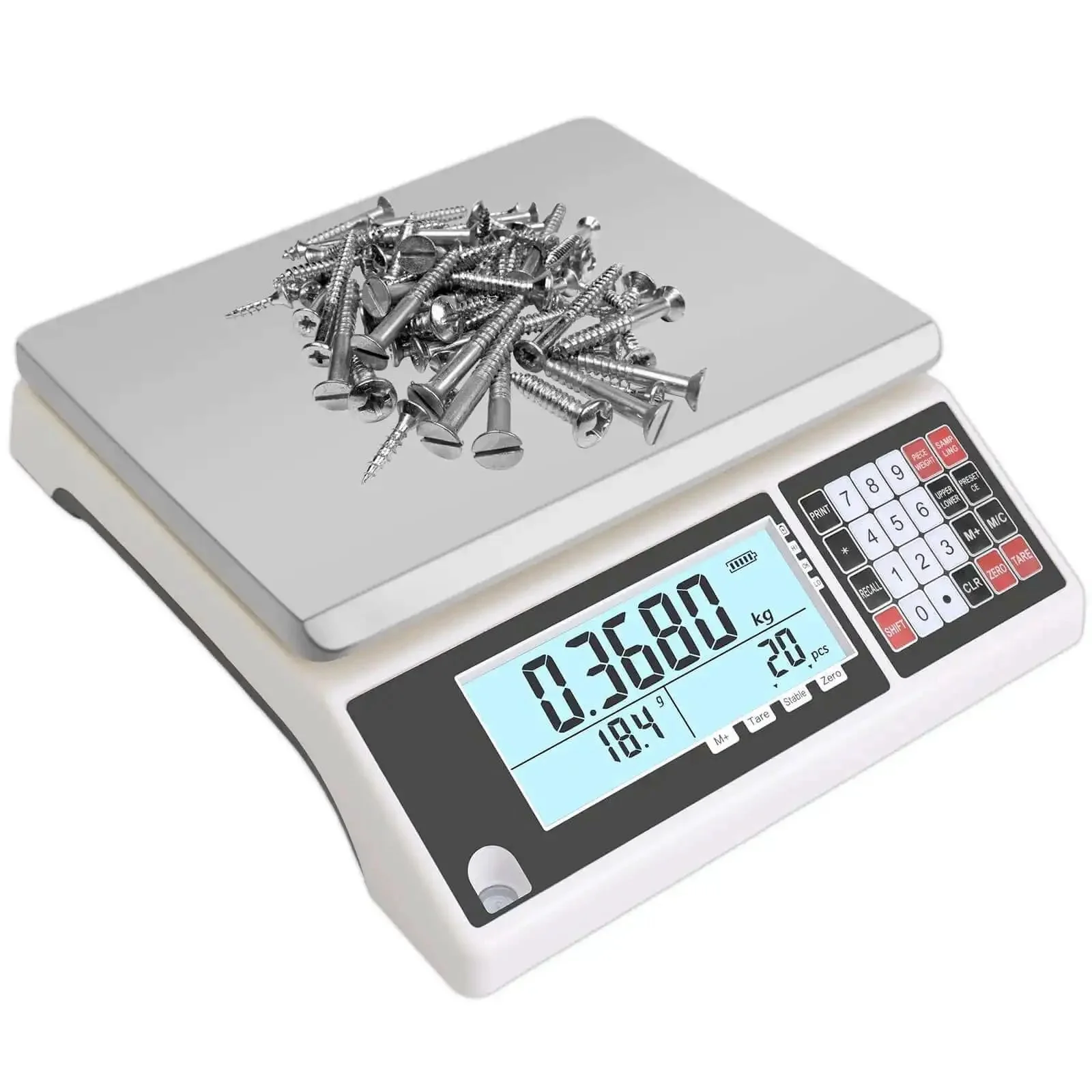 Go To High Precision 30 Kg Digital Counting Scale With 0.5 g Readout For Parts And Coins, The Go To Inventory And Piece Counting Tool, Supports g Kg Lb And Auto Backlit LCD For Quick Readings