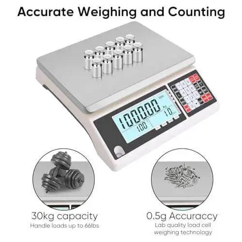 Go To High Precision 30 Kg Digital Counting Scale With 0.5 g Readout For Parts And Coins, The Go To Inventory And Piece Counting Tool, Supports g Kg Lb And Auto Backlit LCD For Quick Readings - Image 5