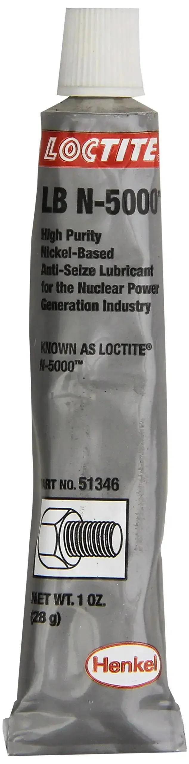 Go-To High Purity N-5000 Anti-Seize Lubricant In Silver, Copper Free, Petroleum Odor, Extreme Temperature Range From -20 Degree F To 2400 Degree F, 1 Oz Tube, Ideal For Auto And Industrial Fasteners