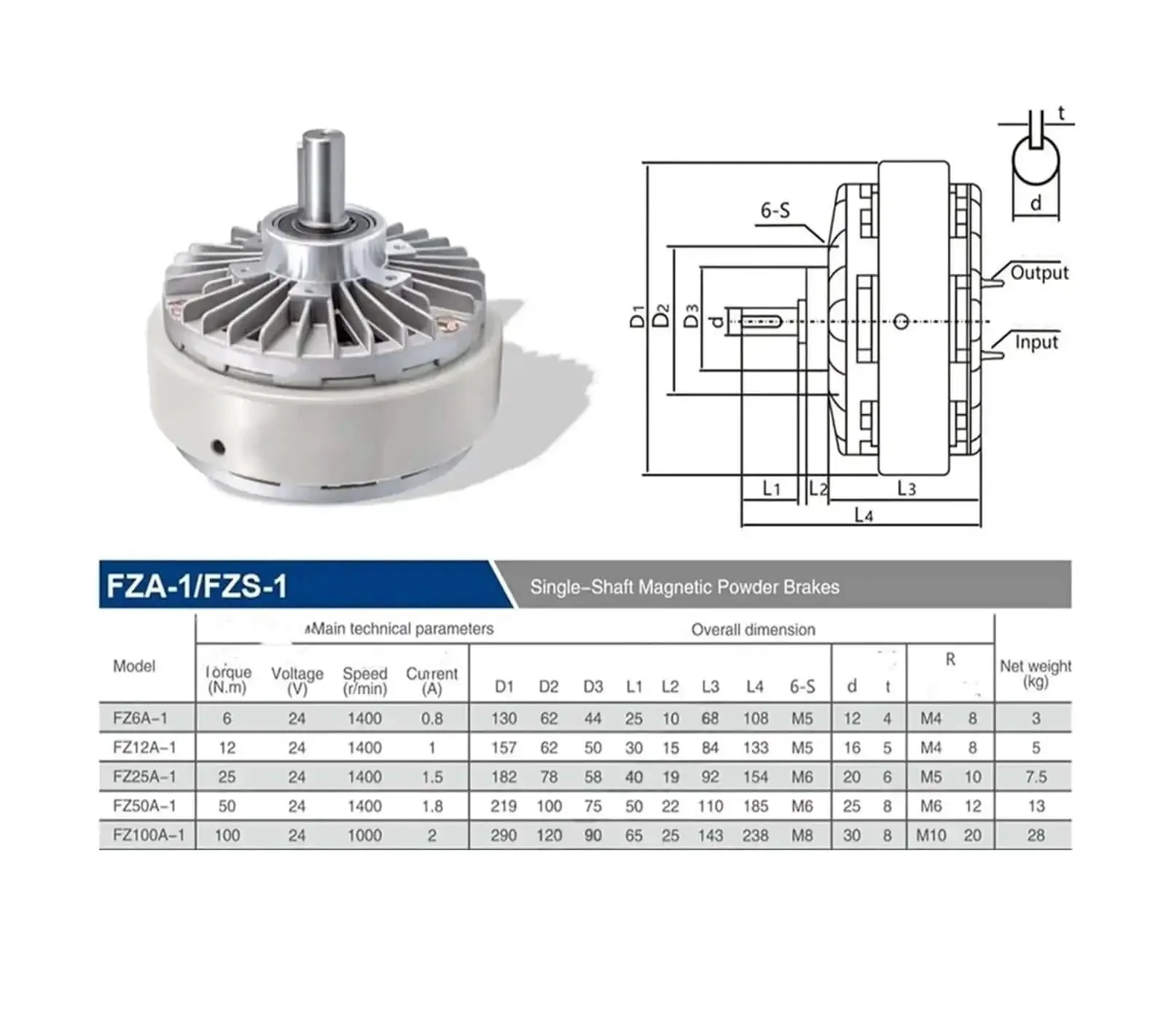 Go-To Magnetic Particle Brake For Industrial Equipment FZ25A-1 And FZ100A-1 Heavy Duty Rugged Construction With High Efficiency Easy To Use Stable Performance Safe And Reliable Long Service Life Widely Compatible Across Machinery - Image 2