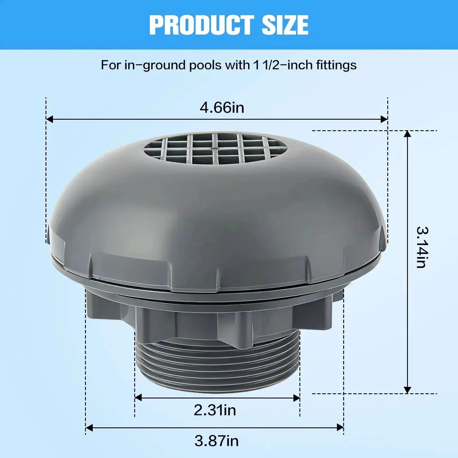 Go-To Pool Inlet Strainer Kit Replacement For Intex And Coleman Above Ground Pools With One And A Half Inch Fittings ABS Plastic Filter Valve For Easy Maintenance And Quick Fit - Image 5