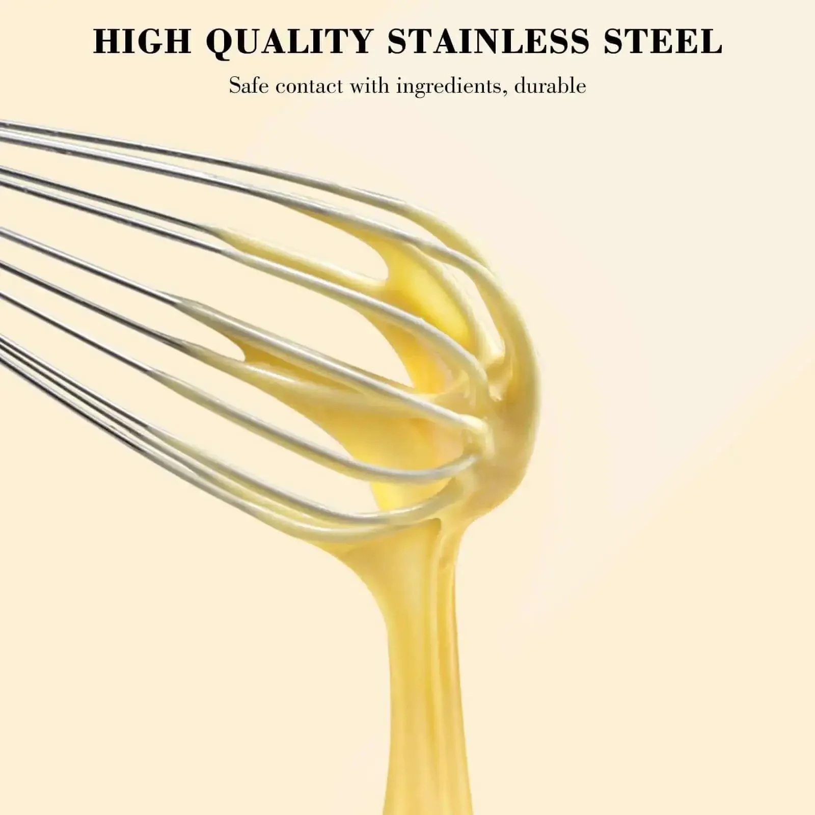 Go-To Stainless Steel Balloon Whisk Set In 8 Inch, 10 Inch, And 12 Inch Sizes - Durable Wire Whisks For Cooking, Whisking, Beating, Blending, And Stirring - Rust-Resistant Kitchen Tools, 3 Pack - Image 7