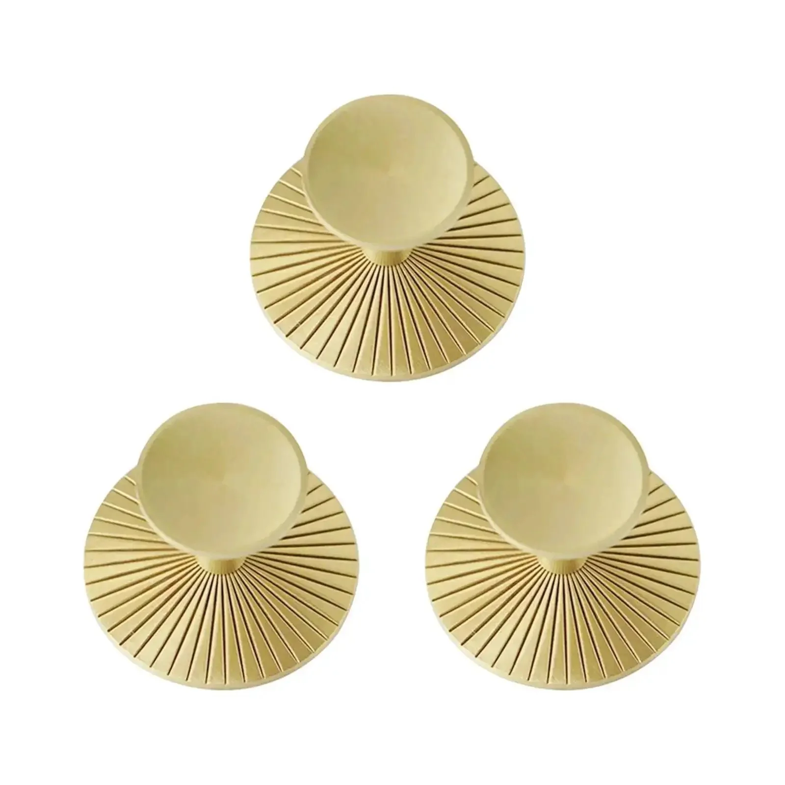 Gold Round Brass Cabinet Knobs Set Of 12 For Cabinets And Drawers, Vintage Back Panel Pulls, Easy Install, 47x28x26mm, Durable Classic Hardware For Closets And Furniture Makeovers - Image 2