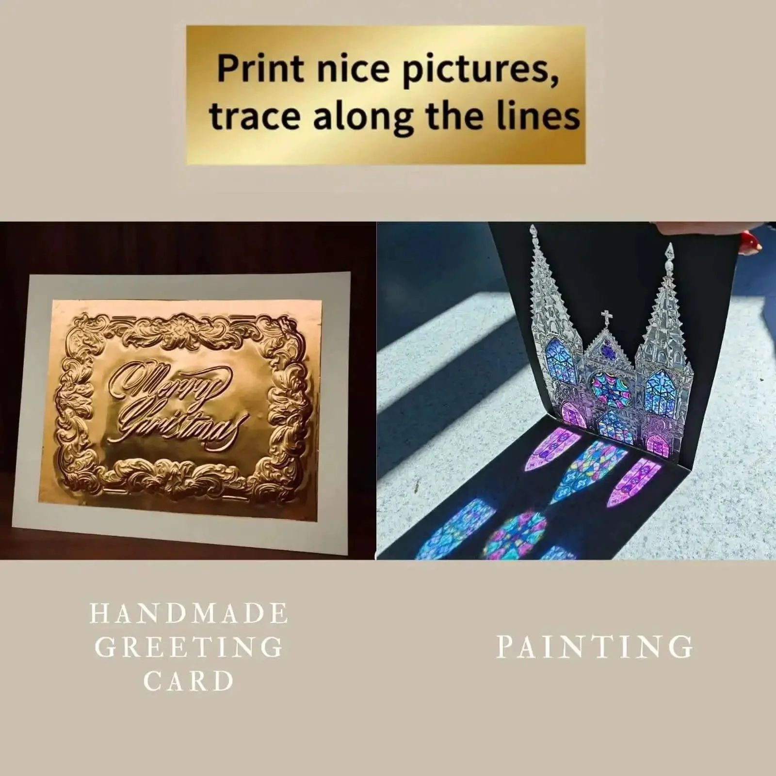 Gold Tin Foil Craft Kit With 15 Dual-Sided Aluminum Foil Sheets, 20x30cm And 15x15cm, 70um, Plus Wire Roll, 5 Carving Tools, Metal Roll, Sticker, And Accessories For Painting, Engraving, Embossing, Mounting And DIY Art - Image 5