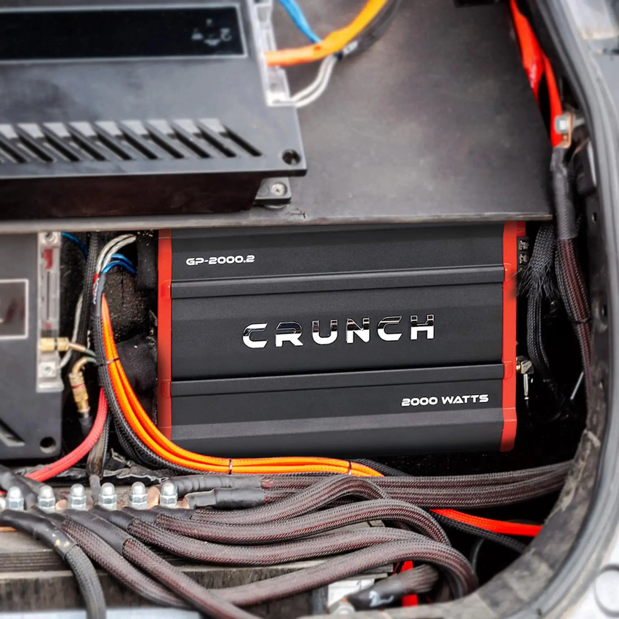 GP2000 2000W 2 Channel Car Amplifier With Beefy Bridged Mono 4 Ohms, Stereo And Bridged Modes, 2x1000W At 2 Ohms, 2x500W At 4 Ohms, 12 dB Per Octave Crossover, Black - Image 6