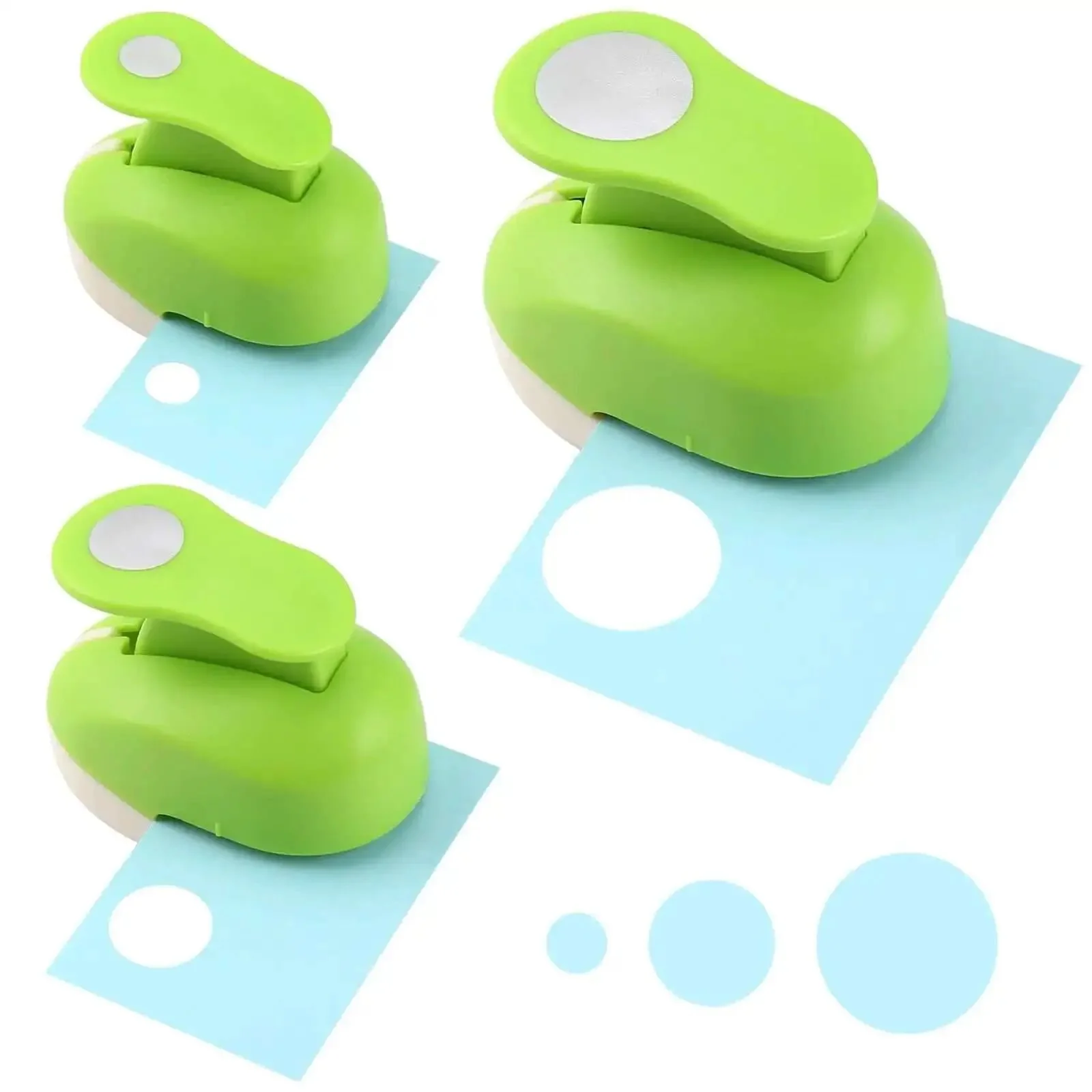 Grab And Go Three Size Circle Hole Punch Set For Scrapbooking And Card Making With One Inch Five Eighths Inch And Three Eighths Inch Circle Punches For DIY Photo Albums Gift Tags And Confetti Craft Projects