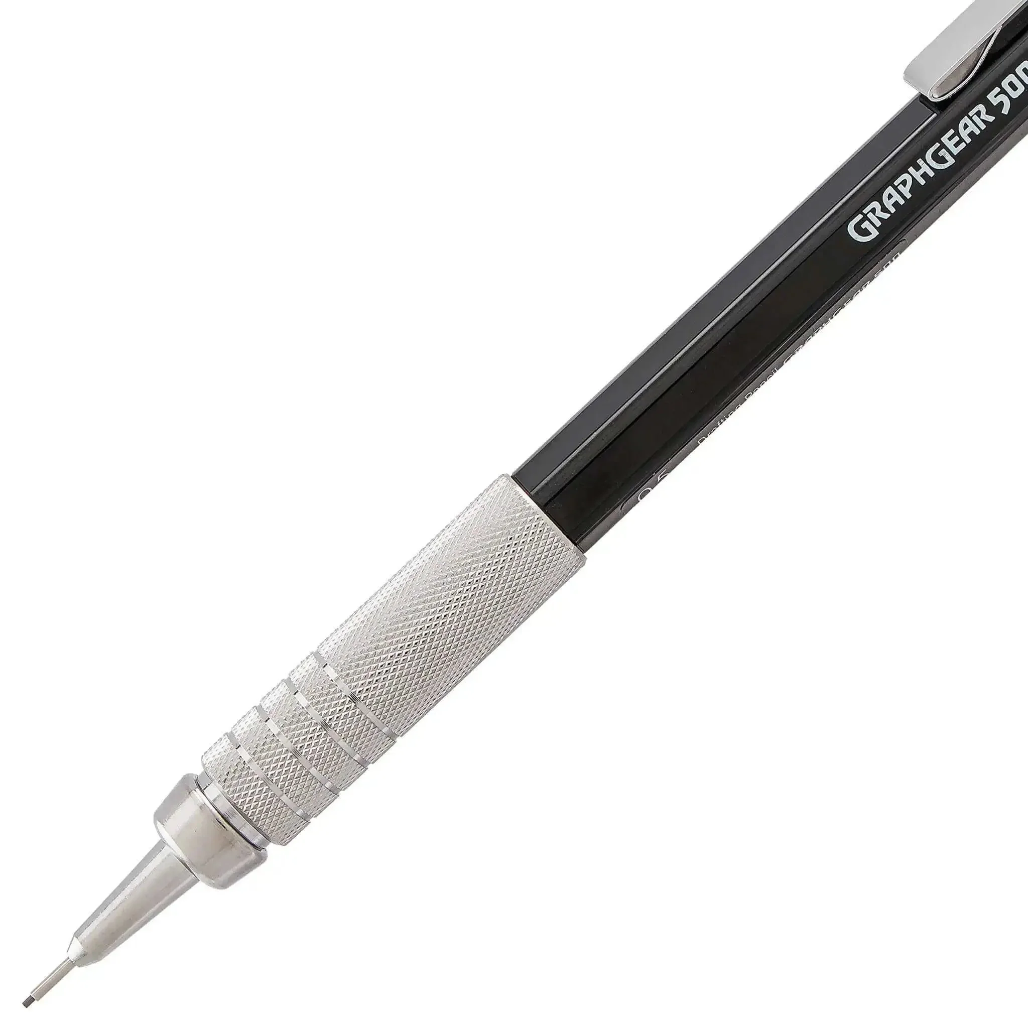 Graph Gear 500 Automatic Drafting Pencil 0.5mm With Slick Black Barrel For Pro-Grade Precision. Slim Beveled Grip And Metal Mesh Texture Deliver All-Day Comfort, Perfect For Architectural Drafting, Technical Drawing, And Detailed Work - Image 5