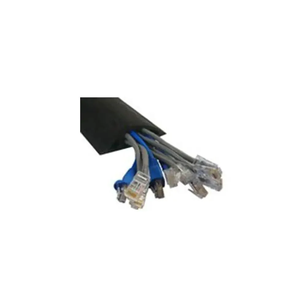 Gray Slit Channel Cord Protector One Inch By Five Eighth Inch Wire Duct Cover With Flexible Channel For Power Cords Ethernet Cables Lamps And More 5 Feet Long Lay Flat Easy Install Universal Cable Protector - Image 2