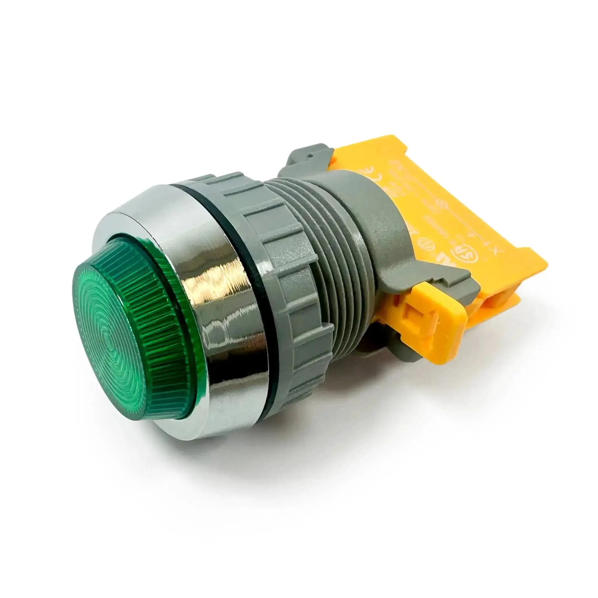 Green 30mm LED Pilot Indicator Light For 120V AC DC Systems, Relampable LED Bulb, Rugged Industrial Grade With Screw Terminals, Easy To Install, UL Listed CSA Certified TUV Approved, Bayonet Base BA9s
