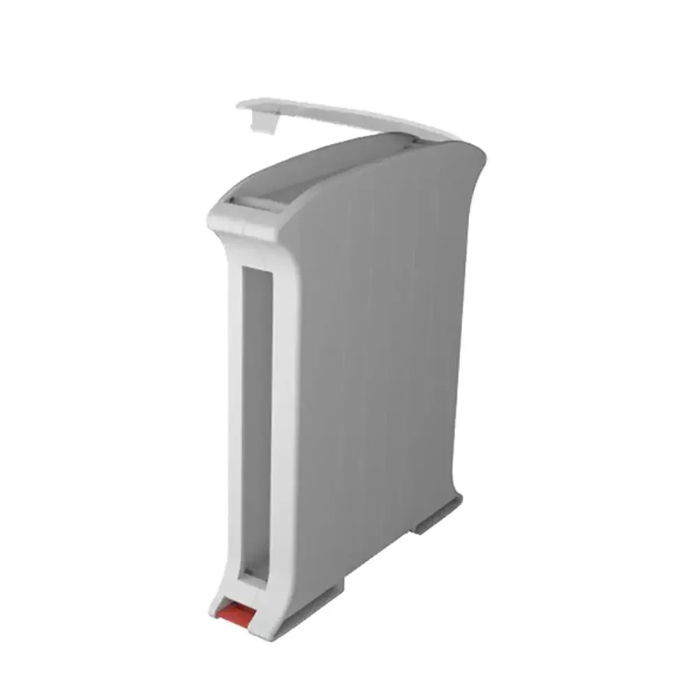 Grey 22.5mm DIN Rail Plastic Enclosure Railbox For Compact PCB Housing In Automation And Control Panels With Easy Snap Fit Assembly And Built In Ventilation For Tough Industrial Electronics Protection