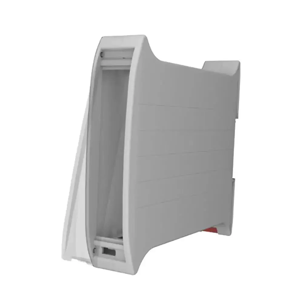 Grey 22.5mm DIN Rail Plastic Enclosure Railbox For Compact PCB Housing In Automation And Control Panels With Easy Snap Fit Assembly And Built In Ventilation For Tough Industrial Electronics Protection - Image 2