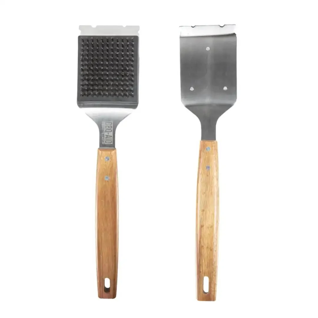 Grill Brush And Scraper For Outdoor Barbecue With Extended Wooden Handle And Replaceable Stainless Steel Bristle Head No Scratch Clean For Any Grill Effortless Clean Every Time Safe On Hot Surfaces Up To 250F - Image 2