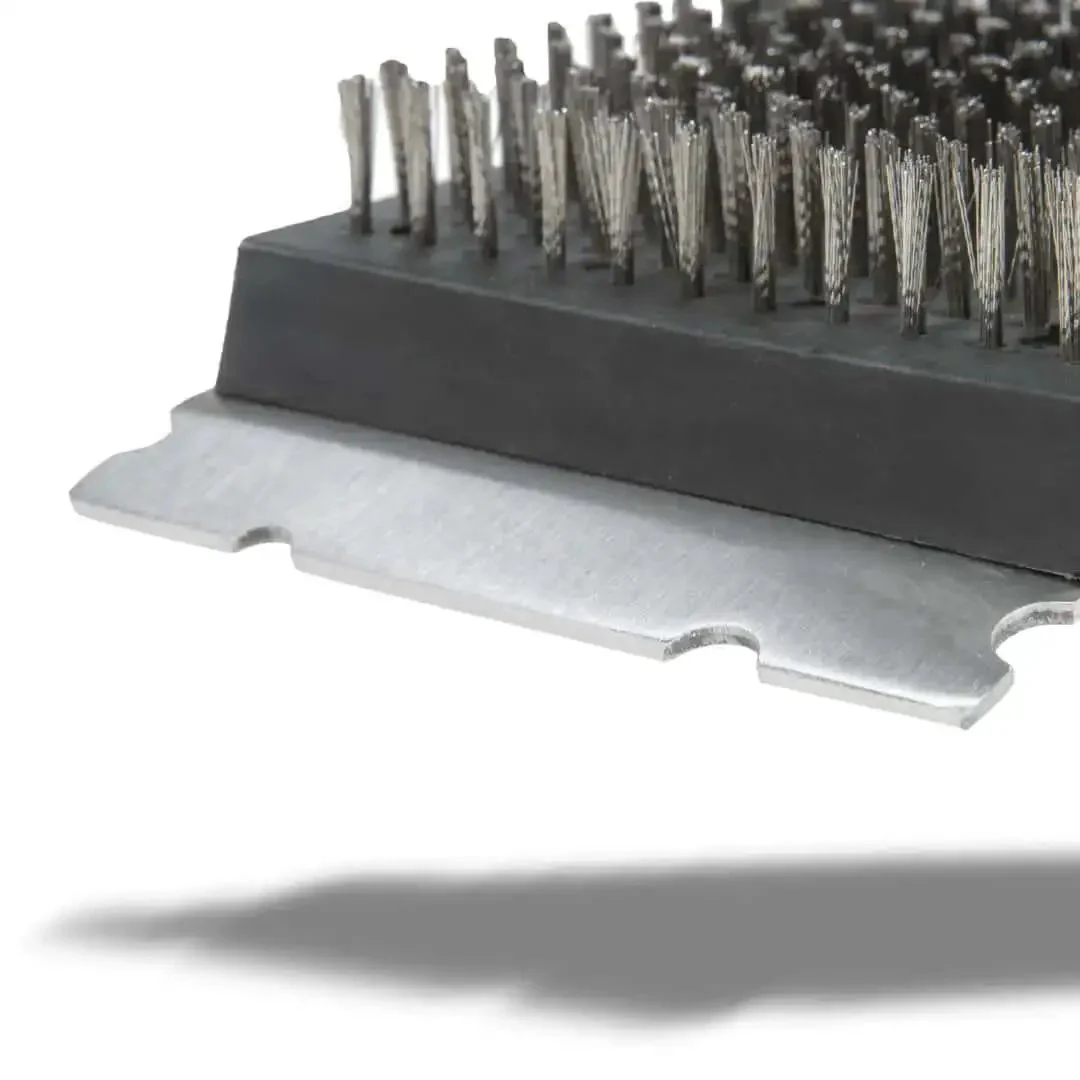 Grill Brush And Scraper For Outdoor Barbecue With Extended Wooden Handle And Replaceable Stainless Steel Bristle Head No Scratch Clean For Any Grill Effortless Clean Every Time Safe On Hot Surfaces Up To 250F - Image 4