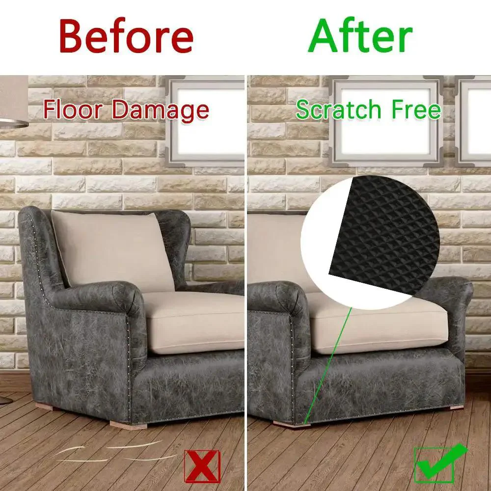 Grippy Non Slip Furniture Pads 12 Pack 4 Inch Self Adhesive Rubber Feet For Couch Tables Chairs Shield Hardwood Floors From Scratches And Slips No More Dragging Or Scrapes - Image 4