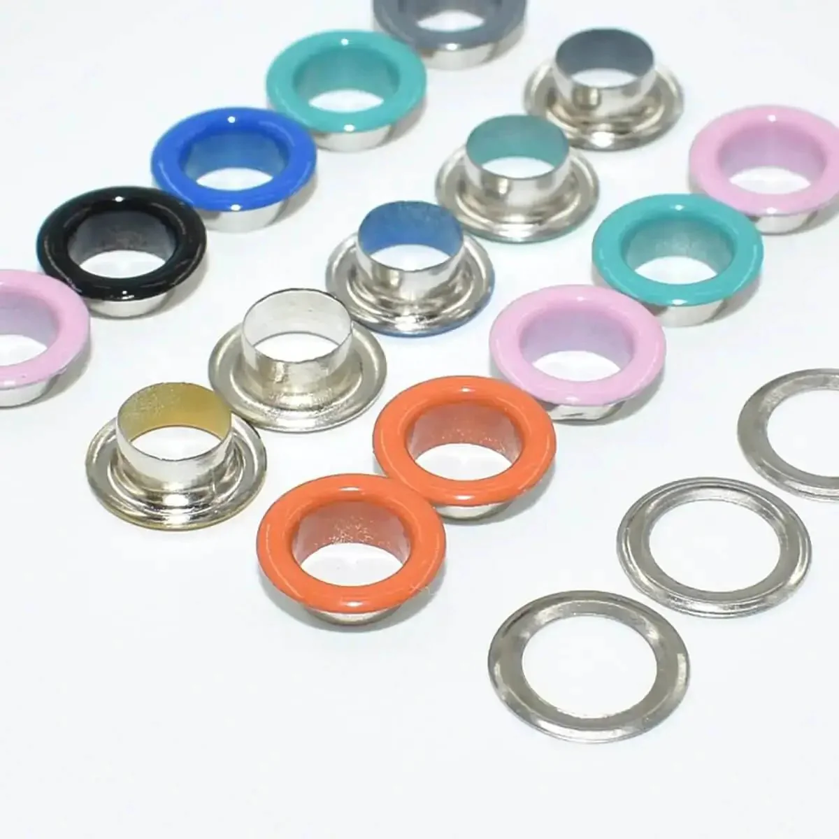 Grommets Kit 300 Sets 1/4 Inch Metal Eyelets With Base, Punch And Install Tool Included For Bags, Shoes, Clothes, And Crafts, Durable 6 mm Inner Diameter 0.25 Inch Eyelets 0.4 Inch Outer, 10 Color Options Including Silver Indigo Green White Yellow - Image 4