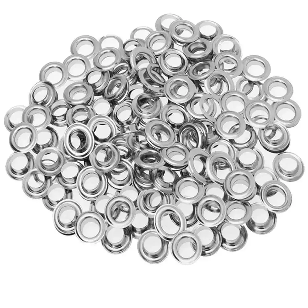 Grommets One Half Inch Heavy Duty Metal Eyelets Kit For Fabric Curtains Tents And Boat Covers Repair Hammer On Grommet Set Built For Quick Fix It DIY Projects Durable Silver Finish Easy Install - Image 6