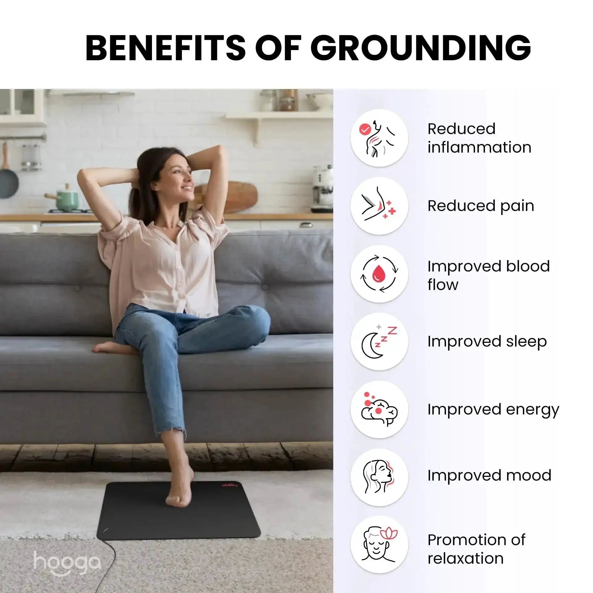 Grounding Mat Starter Kit For Pain Relief Sleep Energy Inflammation And Wellness With Outlet Adapter Outlet Tester Continuity Tester And Extra Grounding Cord - Image 7
