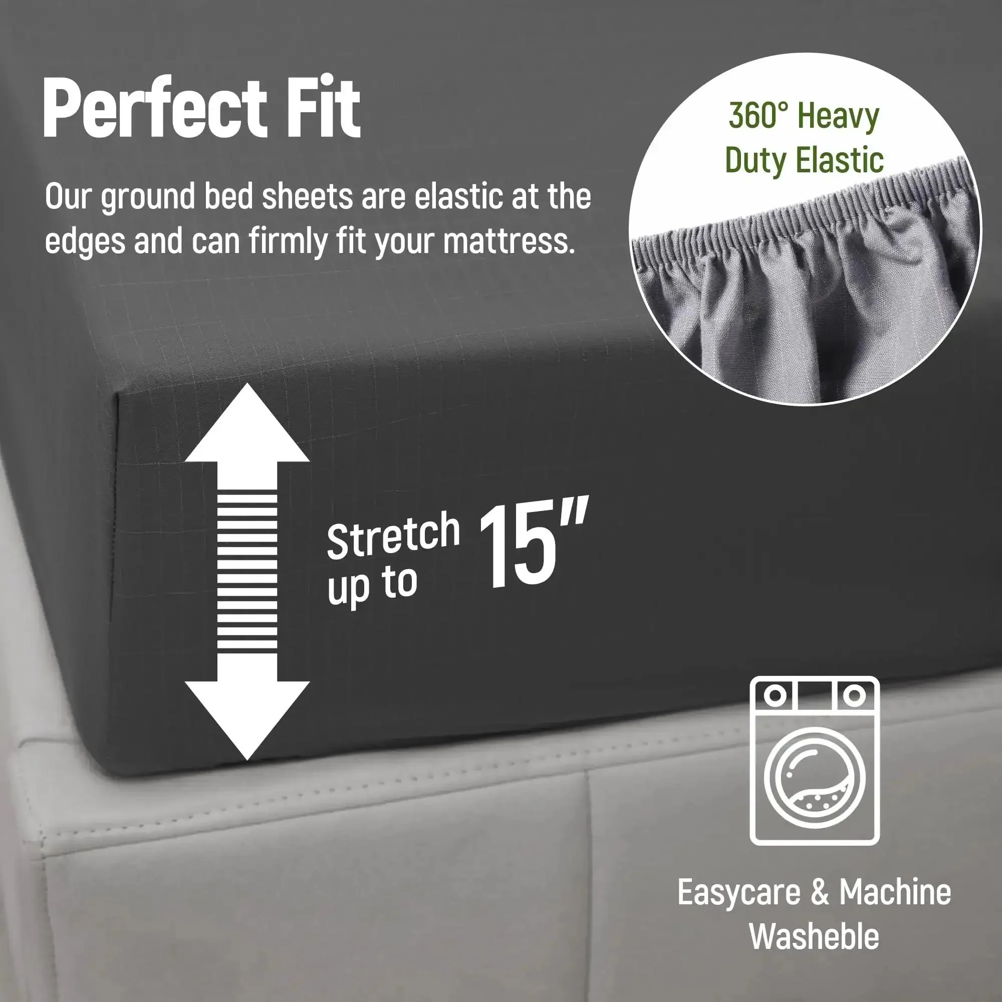 Grounding Sheets Queen Size With 10 Percent Silver Fiber And 90 Percent Organic Cotton Fitted Deep Pocket Grounding Bed Sheet Kit For Better Sleep And Cozy Nights Gray 60 By 80 By 16 Inches - Image 7
