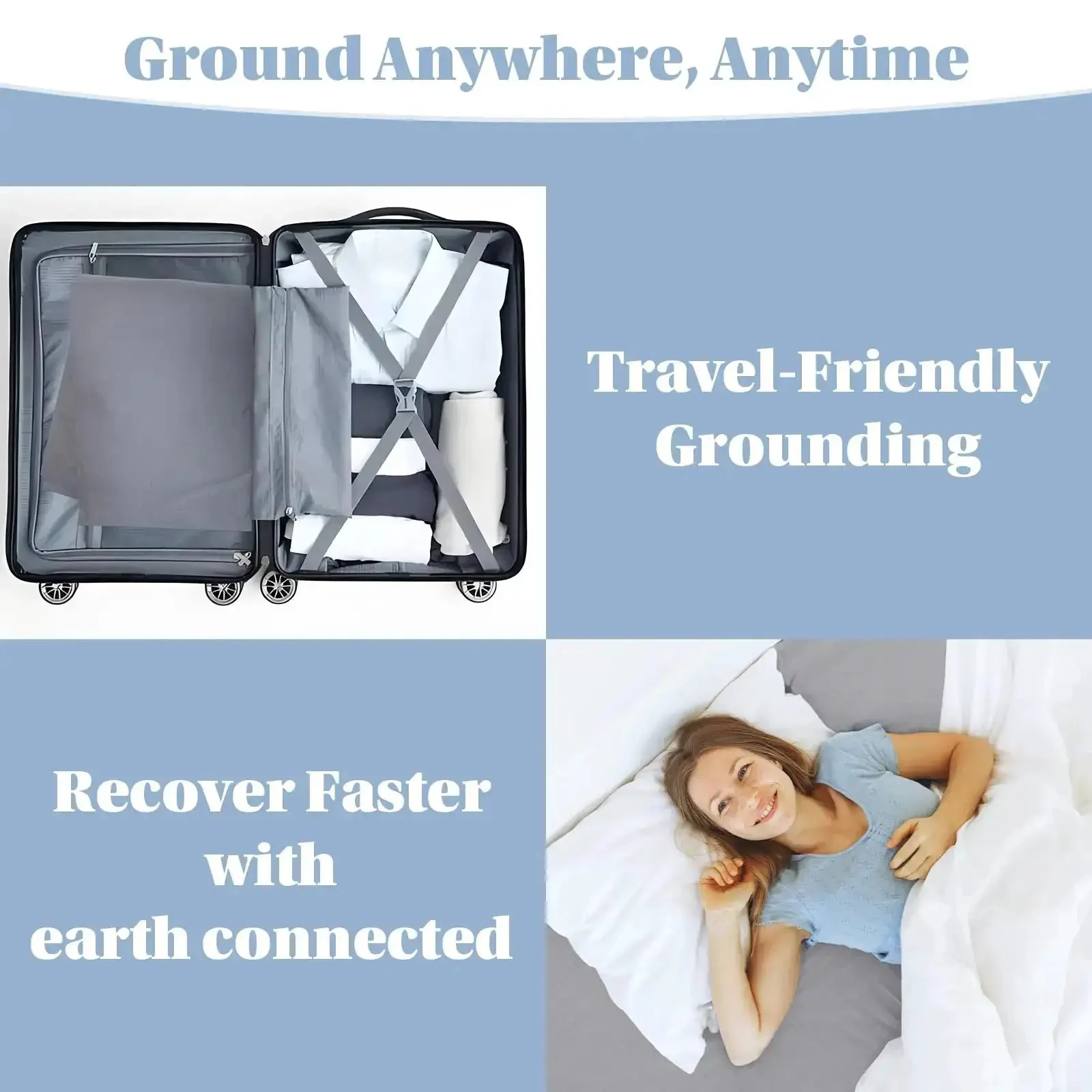 Grounding Sheets With Silver Fiber Conductive Bed Sheet Kit, Deep Pocket Full XL Gray, Soft Cotton Blend For Better Sleep And Grounding Therapy, Cozy As Heck Nightly Comfort, Easy Care Bedding - Image 2