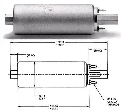 GSL392-400-939 Universal Inline Fuel Pump Kit With Install Kit, 255 LPH High Flow Inline Pump For Performance Cars, Gerotor Design For Reliable Fuel Delivery And Easy Installation - Image 3