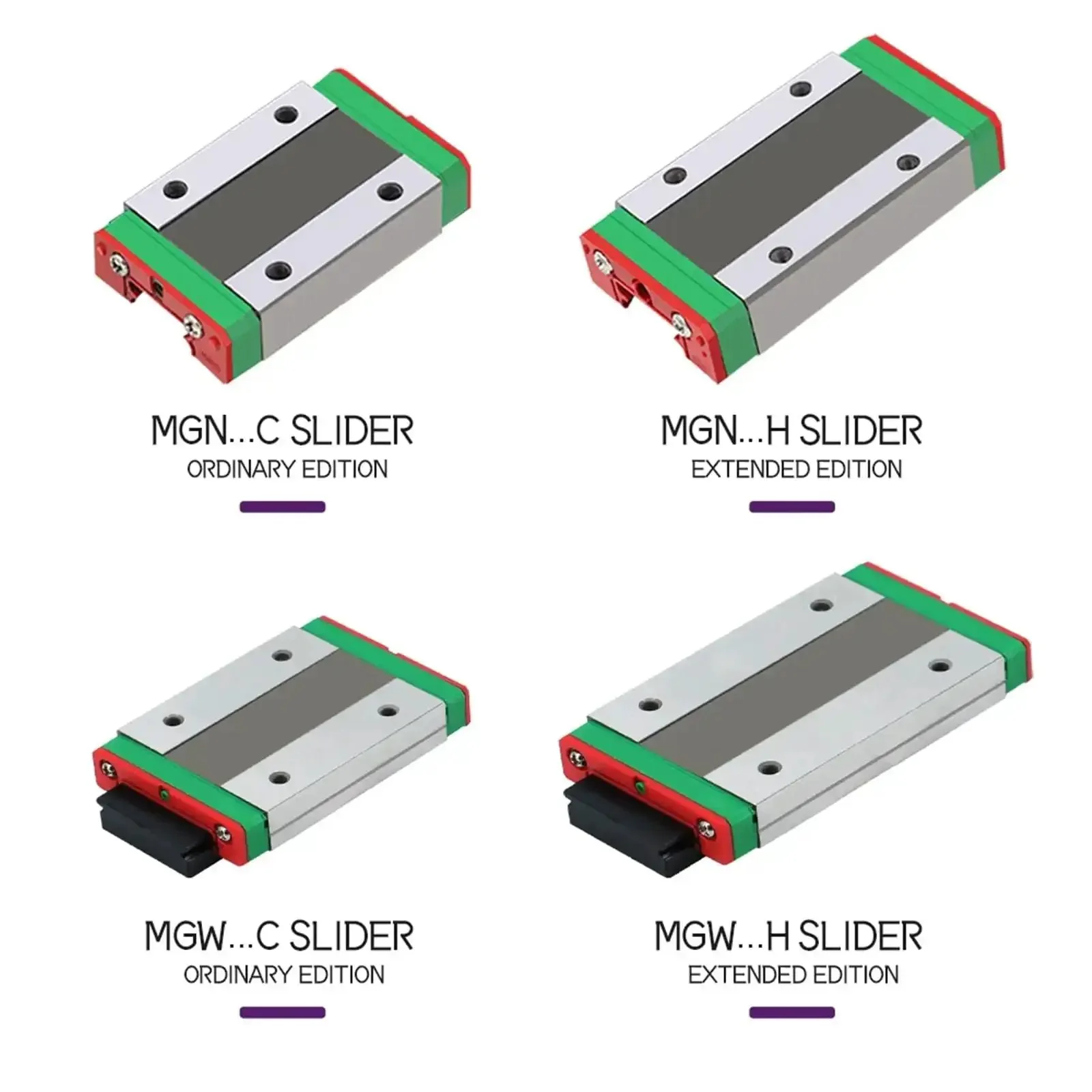 Guideway Linear Slide Bearing Block for MGN12CH and MGW12CH Carriage Block for 3D Printers and CNC Machines, Easy Tool Free Assembly, Ultra Smooth No Fuss Operation, Low Noise, Heavy Duty Steel Bearings - Image 4