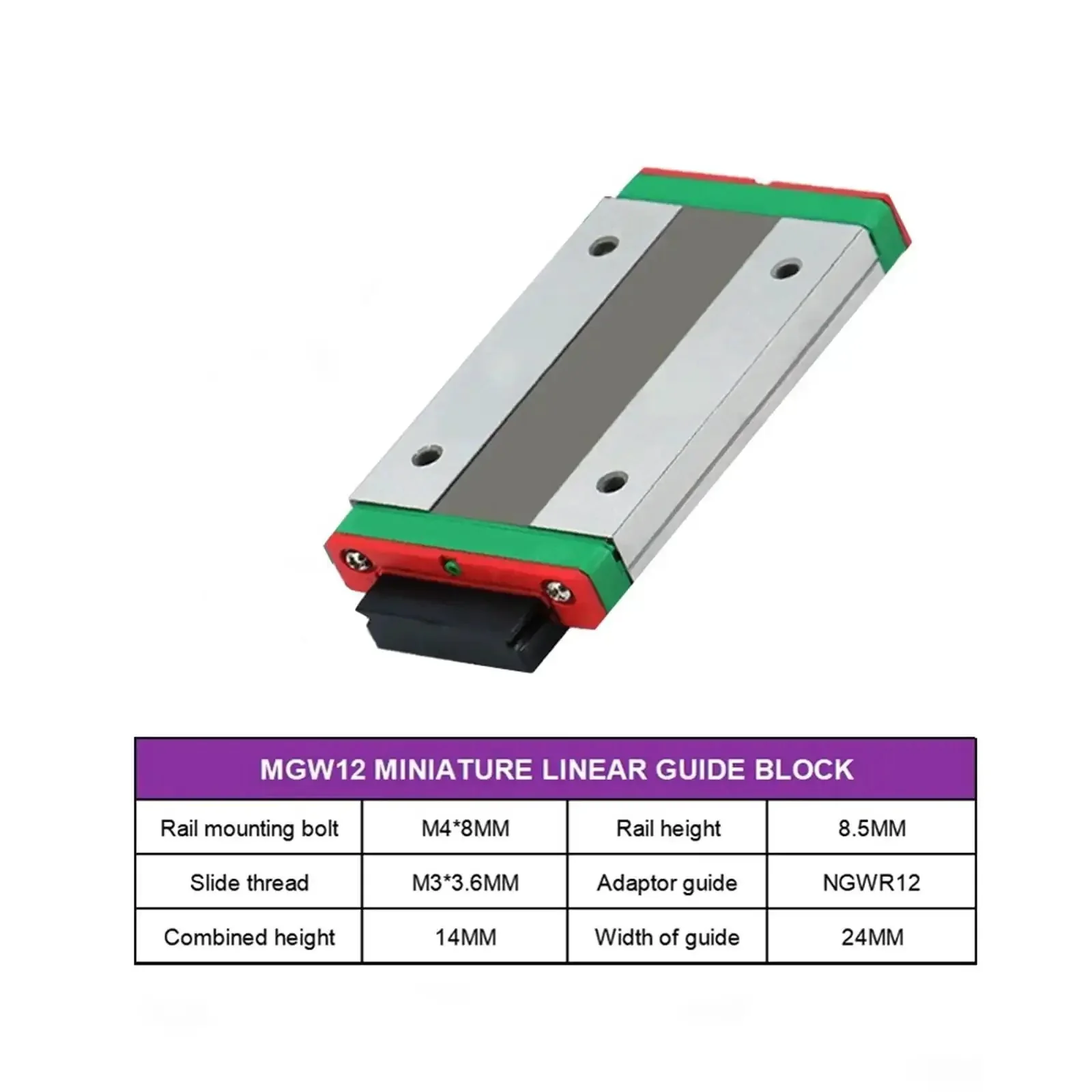 Guideway Linear Slide Bearing Block for MGN12CH and MGW12CH Carriage Block for 3D Printers and CNC Machines, Easy Tool Free Assembly, Ultra Smooth No Fuss Operation, Low Noise, Heavy Duty Steel Bearings - Image 6