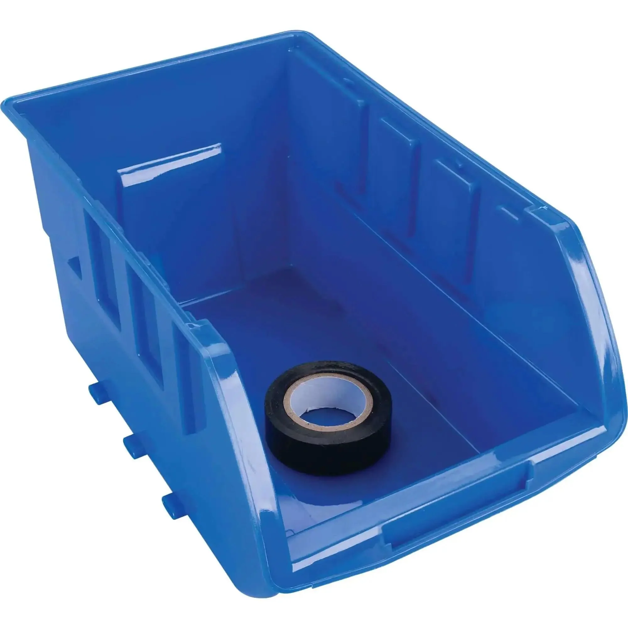 Half Bulk Bin Storage Rack With 32 Removable Bins For Easy Garage Organization Of Tools Parts Hardware And More In A Bright Red And Blue Finish With Quick Assembly And Rugged Steel Construction - Image 5