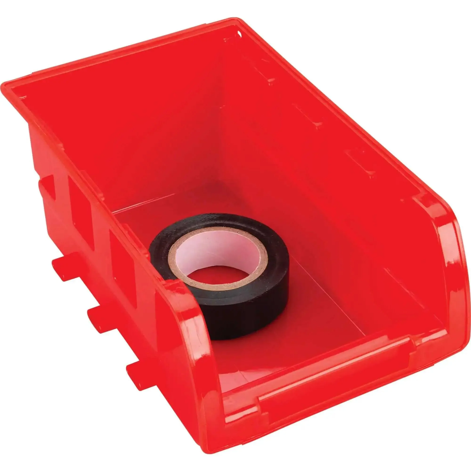 Half Bulk Bin Storage Rack With 32 Removable Bins For Easy Garage Organization Of Tools Parts Hardware And More In A Bright Red And Blue Finish With Quick Assembly And Rugged Steel Construction - Image 6