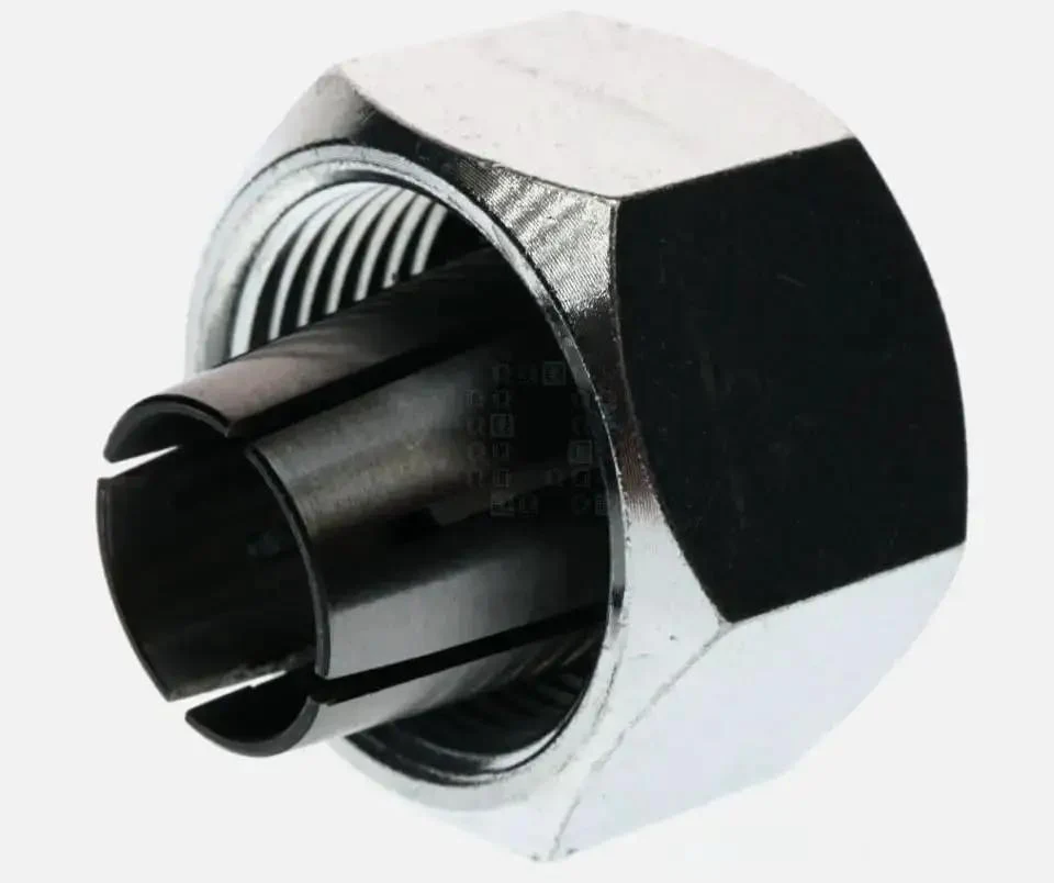Half Inch Collet For 5625 Router With Self Releasing Lock Nut Assembly Eight Segment Design Minimizes Vibration And Keeps Bits Running True All Steel Construction For Long Life Large Wide Lock Nuts For Secure Wrench Grip - Image 6