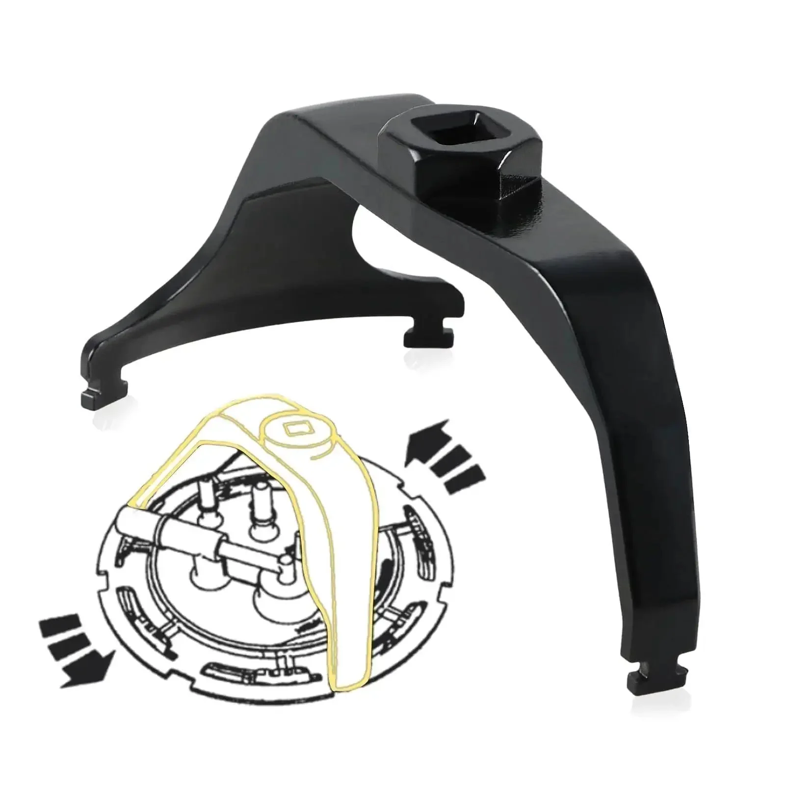 Half Inch Drive Fuel Tank Lock Ring Tool For Fuel Pump Sender Removal And Install, Beefy Pro Grade High Carbon Steel, Heat Treated, Impact Wrench Compatible, Fits Most Cars, SUVs, And Trucks Like GMC, Ford, Jeep, Nissan