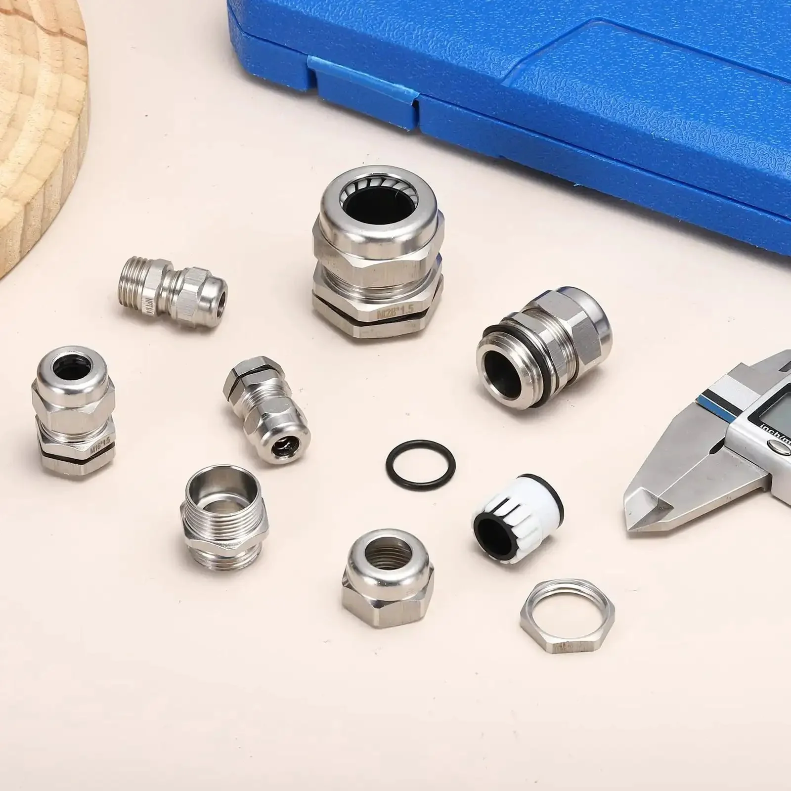 Half Inch NPT Cable Glands IP68 Waterproof Strain Relief Cord Grip Connector for 6-12mm Wire Diameter, 304 Stainless Steel Cable Protectors for Cable Fixing, Wiring, Repairing, Pack of 4 - Image 3