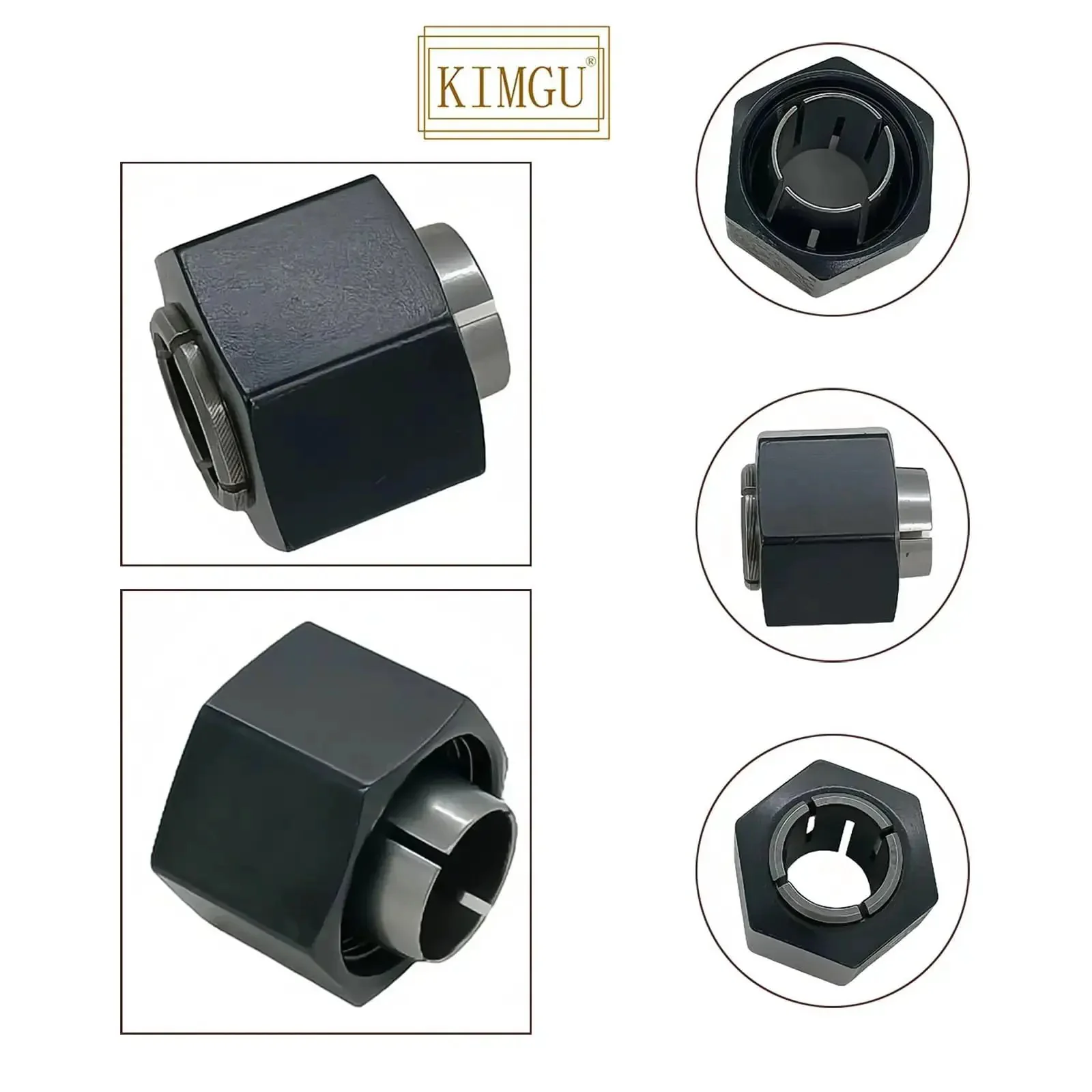 Half Inch Router Collet Chuck And Nut Replacement Self Releasing Design Fits Most Popular Routers Two Pack Replacement Accessory Ideal For Home Workshops And Pros Alike Heavy Duty Build For Secure Smooth Routing And Quick Bit Changes - Image 4