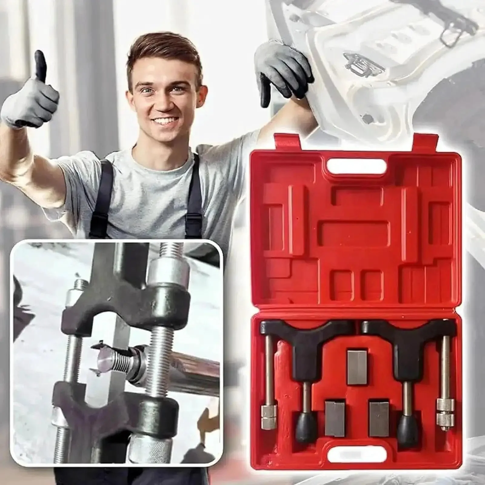 Half Shaft Sleeve Thread Repair Tool Kit - Universal External Bolt Thread Restorer With Quick Adjustment 30-110mm Range For Automotive Use - Restores Damaged Threads Fast And Keeps Your Ride Running Smooth - Image 2