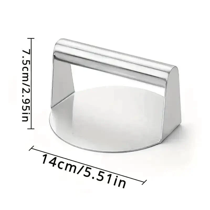 Hamburger Press For Smash Burgers, Stainless Steel Nonstick Smasher Patty Maker For Flat Top Griddle, Round 5.5 Inch, BBQ Kitchen Tool For Juicy Patties And Easy Grilling At Home - Image 6