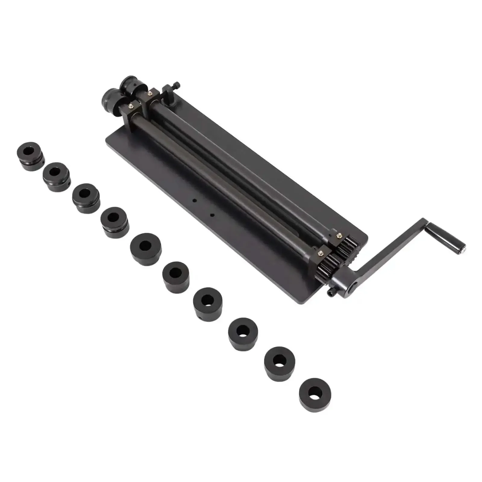 Hand Crank Sheet Metal Bead Roller Machine With Six Die Sets For Fabrication, Adjustable Roller Pressure, Forward And Reverse, 1.2mm Beading, Includes One Sixteenth, One Eighth, And One Quarter Inch Dies - Image 6