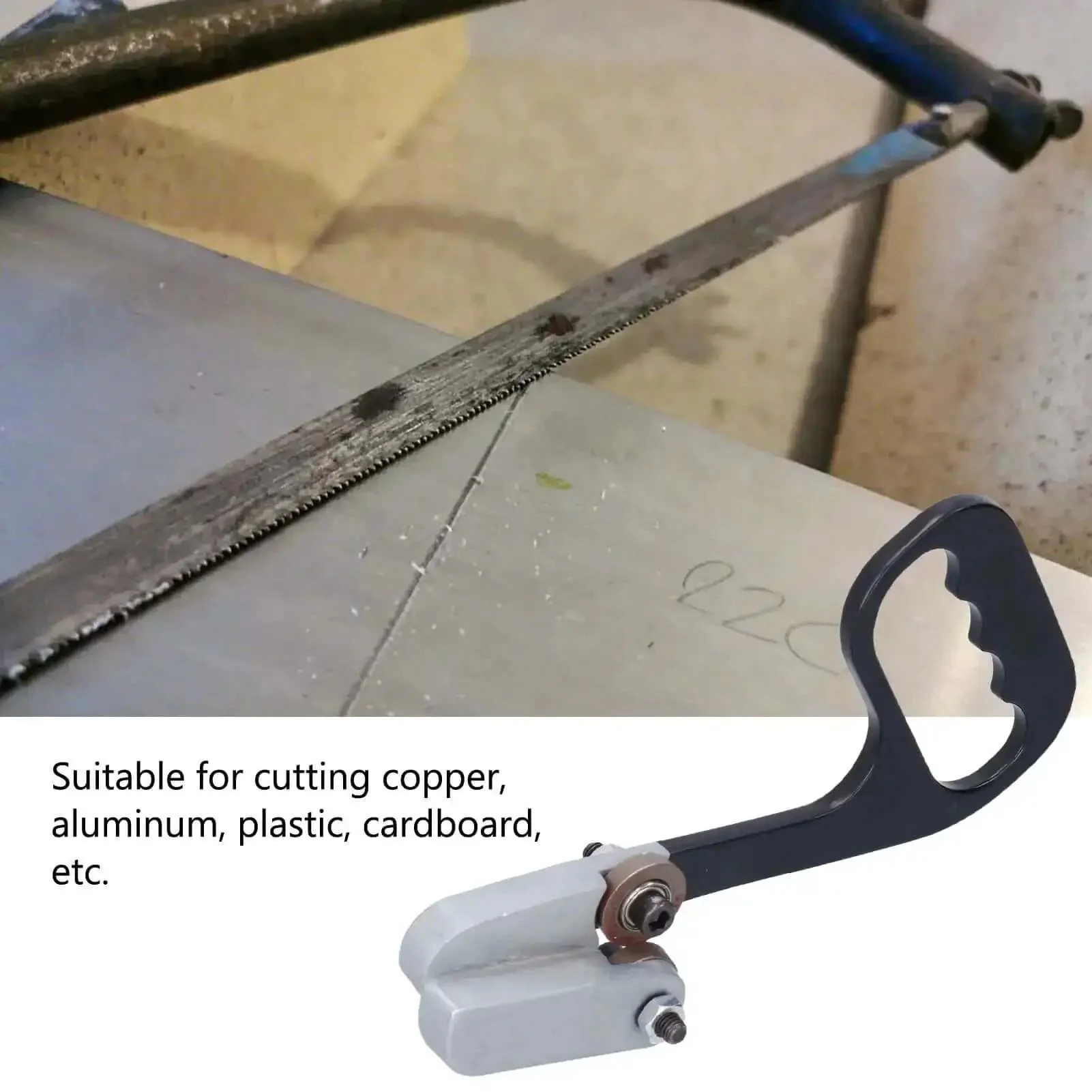 Hand Pull Cutter For Metal Sheets And Cardboard, Effortless Nibbler With Dual Round Blades, No Scissors Needed, Cuts Copper Aluminum Plastic Plates And Thin Metals Smoothly On The Go - Image 8