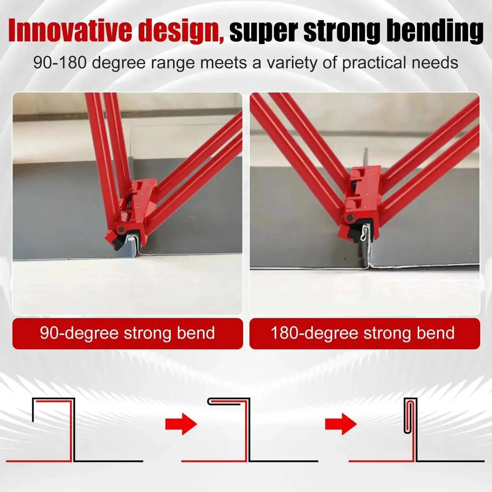 Hand Seamer For Standing Seam Roofing 1.5 Inch Vertical Seams Portable Manual Seaming Tool For Metal Panels And Roofing, Mechanical Lock Seams, Paint Surface Protection, Precise Fabrication And Quick Install - Image 5