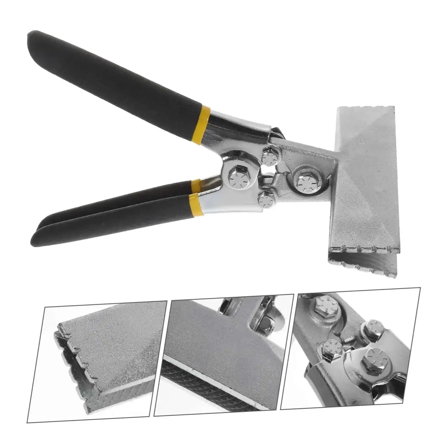 Hand Seamer Tool With Straight Jaw Manual Metal Bender For Sheet Metal Bending And Flattening Ergonomic Pitted Double Sided Handles 6 Inch Jaw Span Ideal For Light Keels And Tight Space DIY Metalwork - Image 2